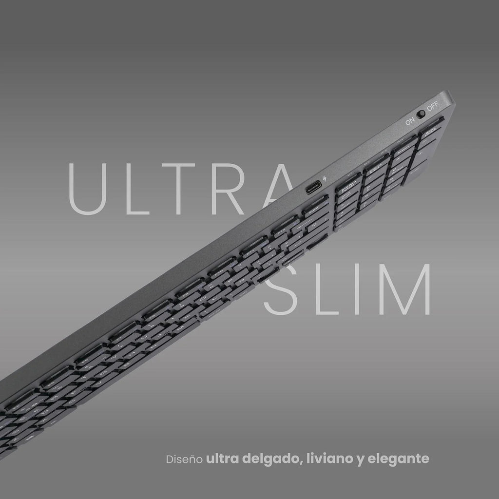 Teclado Slim Cygna + Mouse Slim Velar Grafito LEVO
