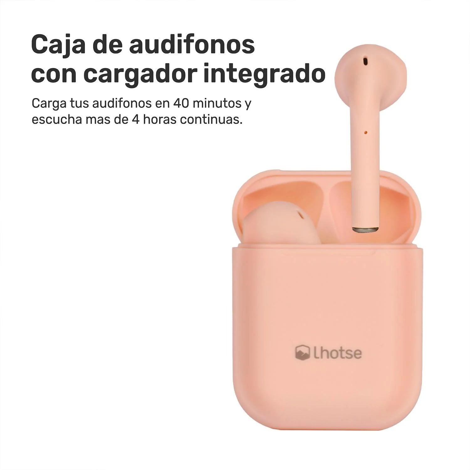 Audífonos Lhotse Bluetooth Inalámbrico Rm12 Rosado