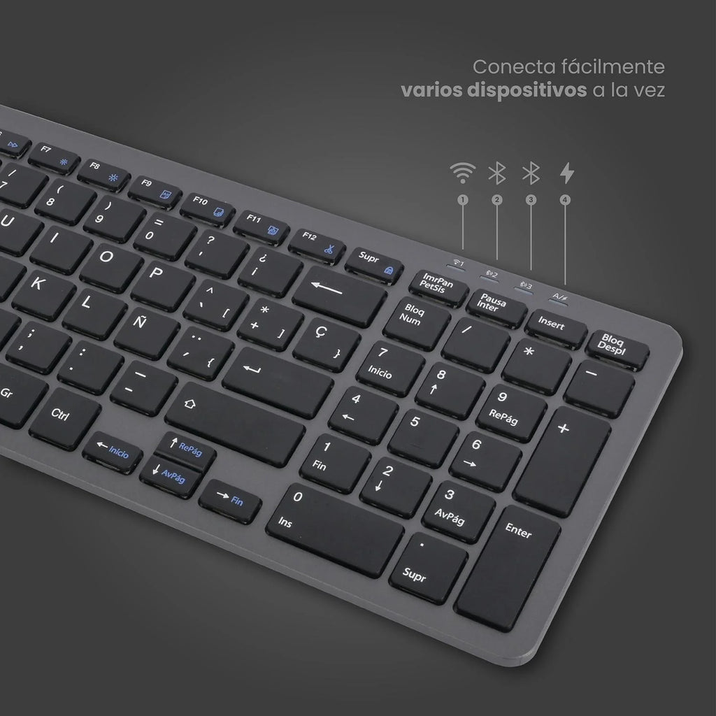 Teclado Inalámbrico Cygna Slim Grafito LEVO