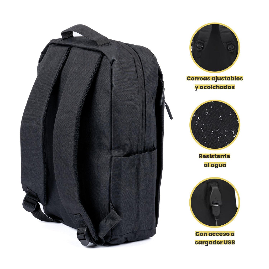 Mochila para Notebook con Puerto USB 15" Negra LEVO
