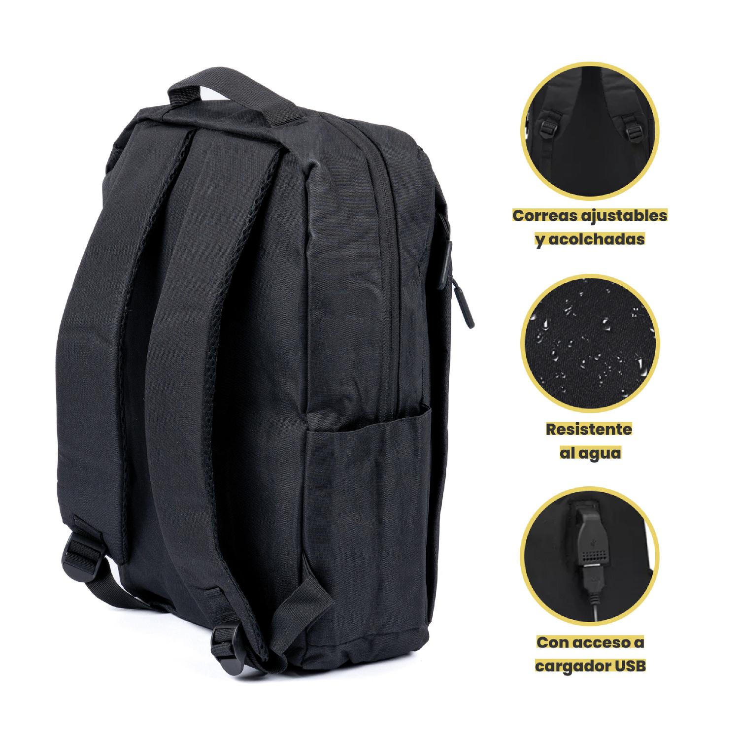 Mochila para Notebook con Puerto USB 15" Negra LEVO