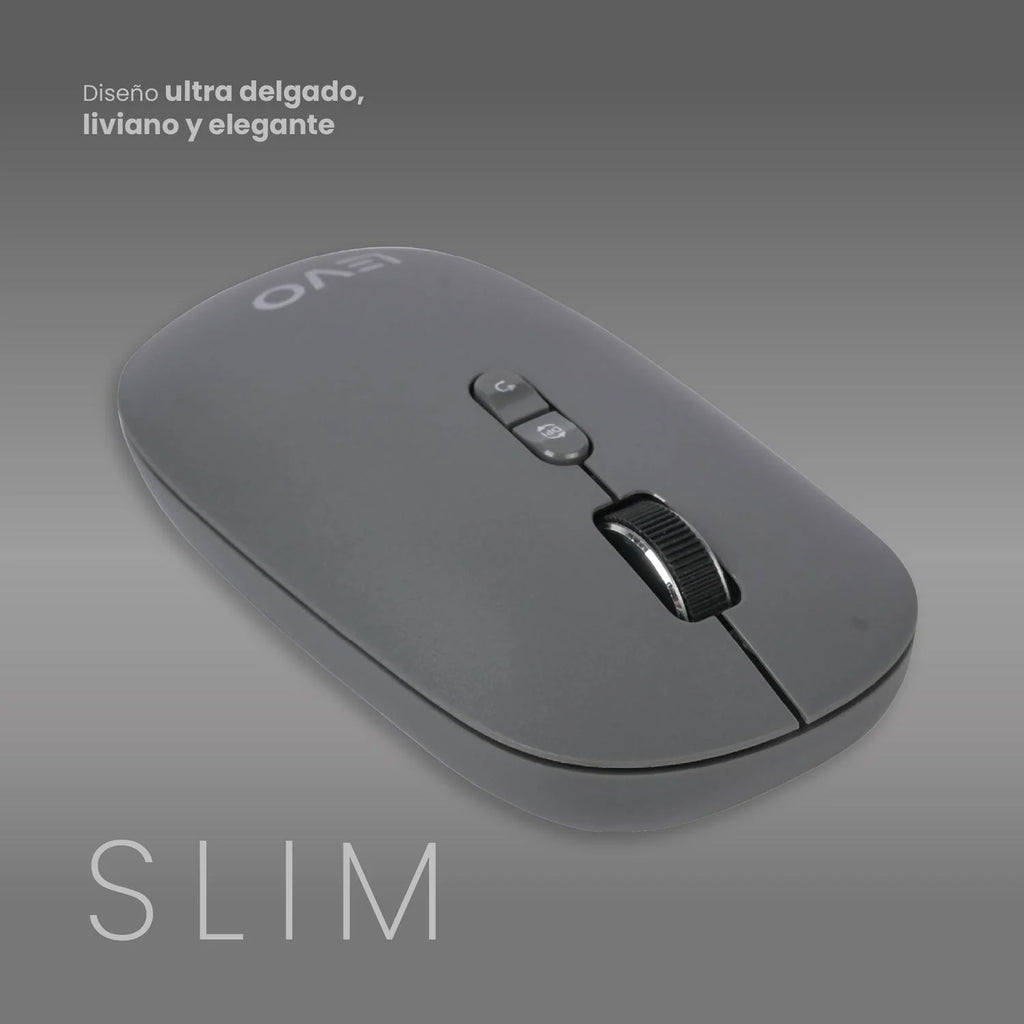 Teclado Slim Cygna + Mouse Slim Velar Grafito LEVO