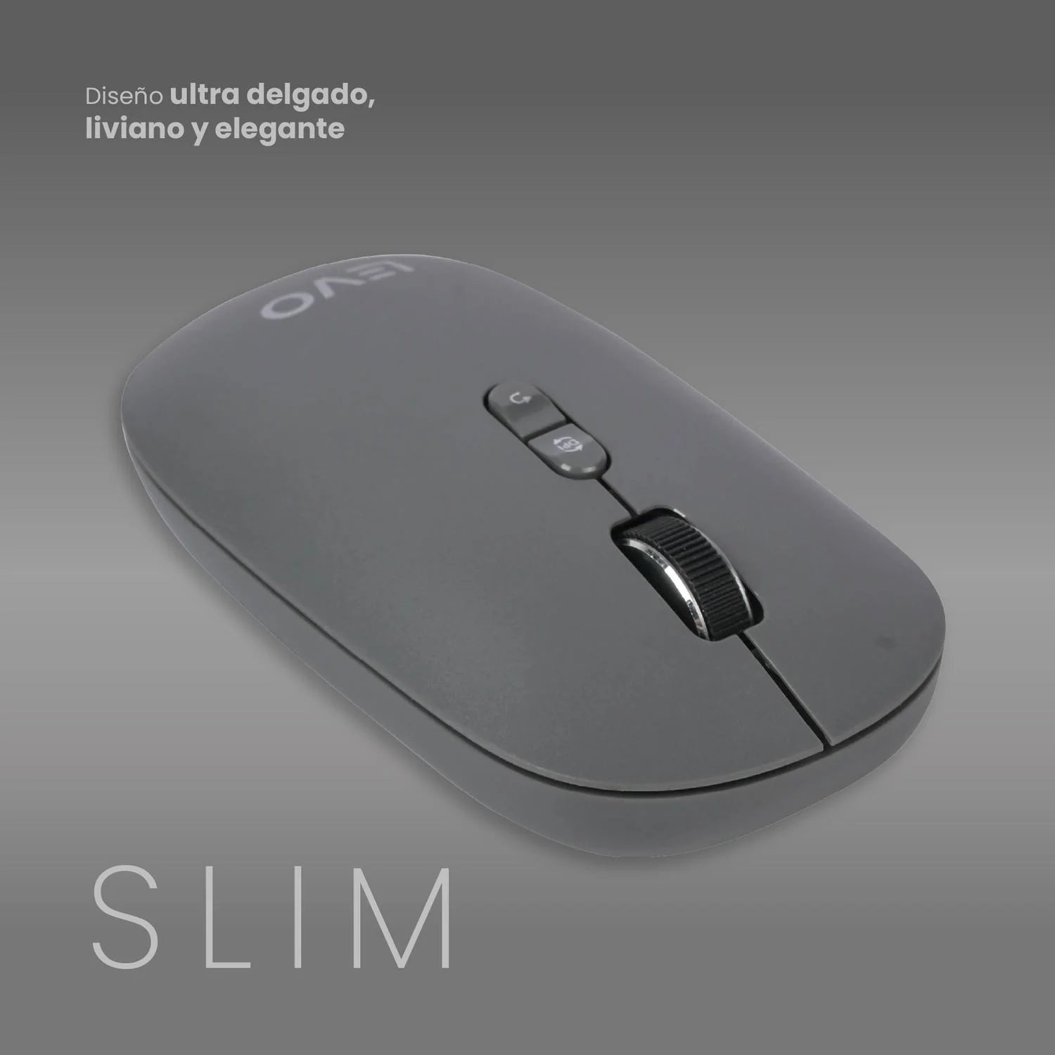 Teclado Slim Cygna + Mouse Slim Velar Grafito LEVO