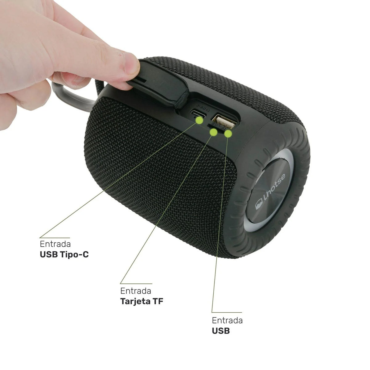 Parlante Portátil Inalámbrico Bluetooth TripGo - Negro