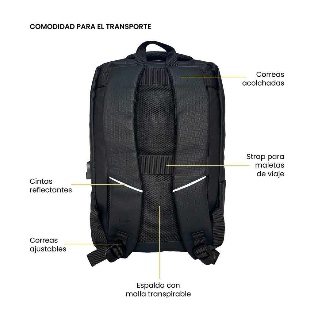 Mochila Notebook Ejecutiva Velar Lite Impermeable 18L LEVO