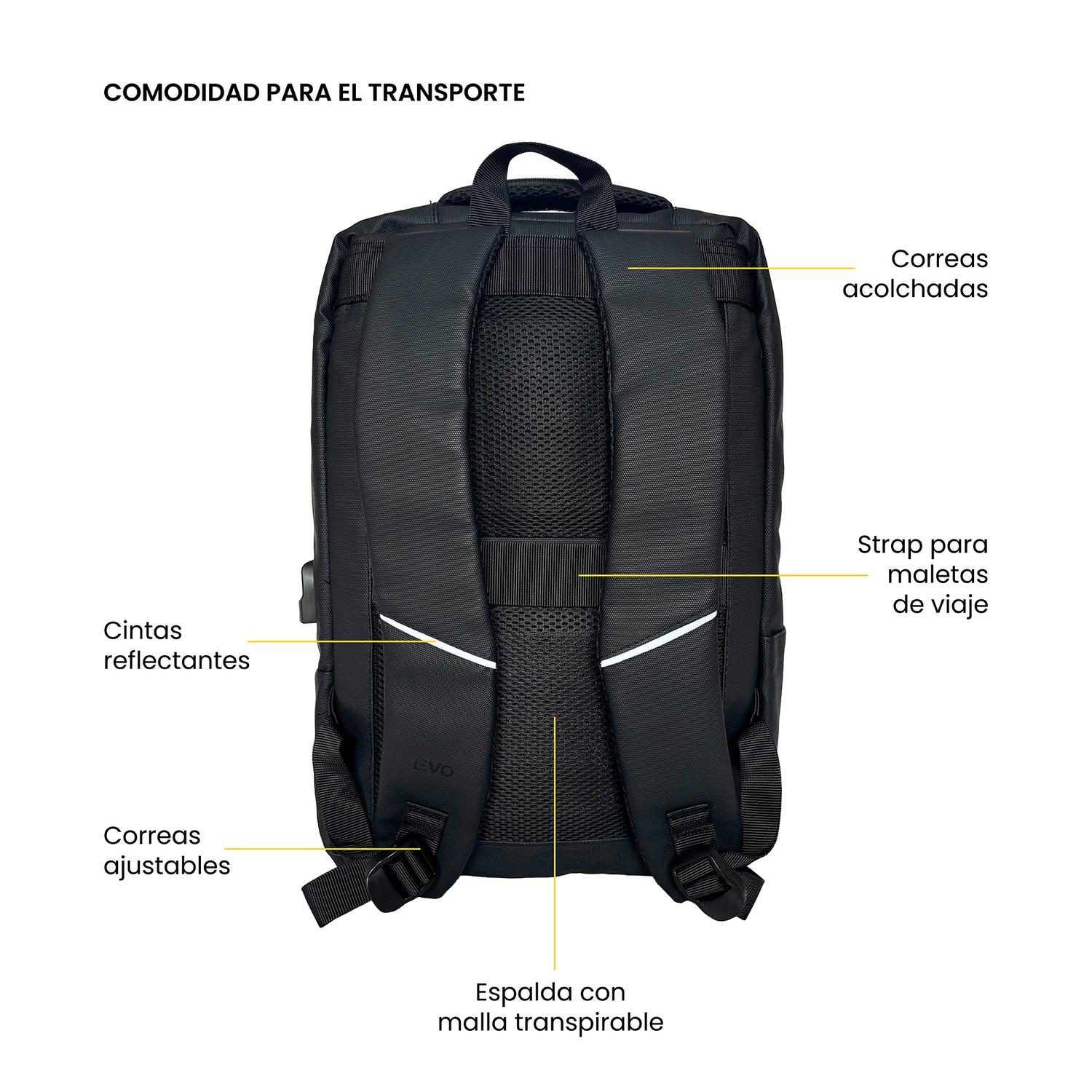 Mochila Notebook Ejecutiva Velar Lite Impermeable 18L LEVO