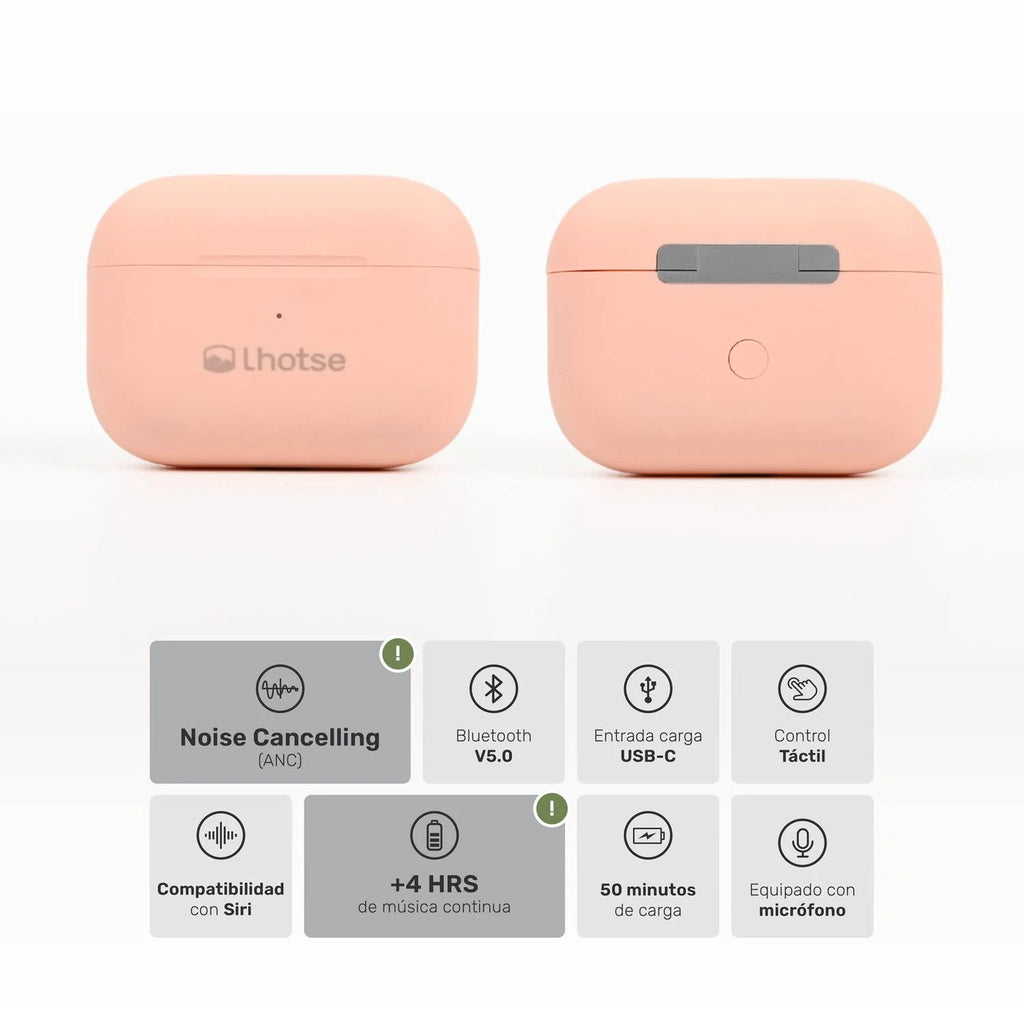Audífonos Lhotse Rm7 Pro Inalámbrico Rosado