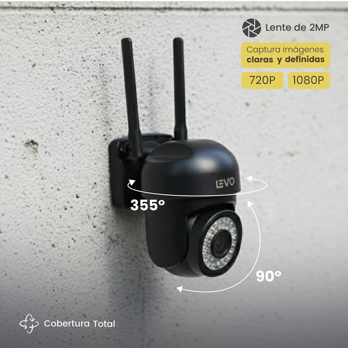 Cámara de Seguridad Impermeable Wifi 5G 2MP GuardPro X5 LEVO