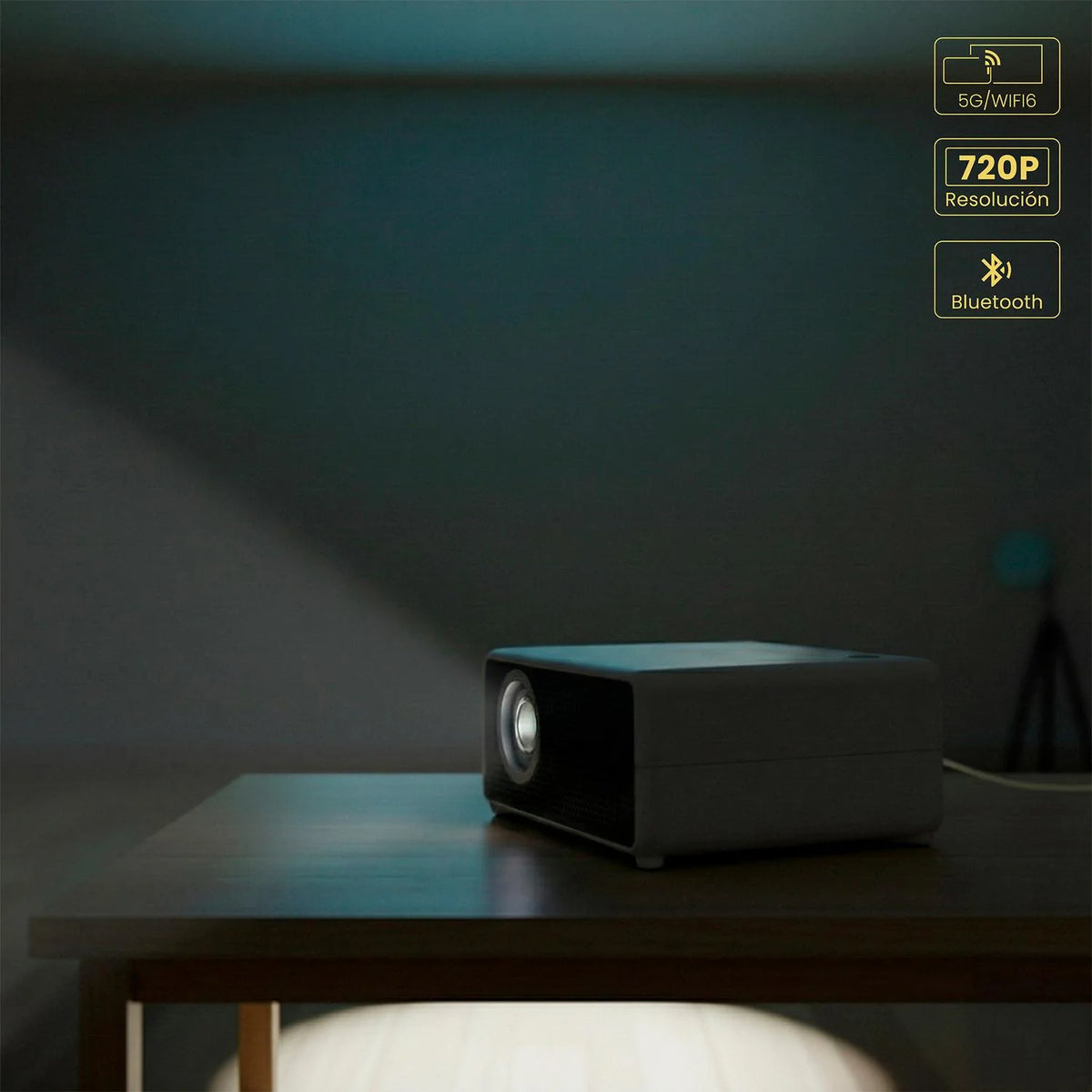 Proyector Portatil Smart Hexa 8000lm WiFi BT Android LEVO