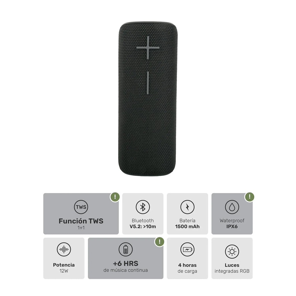 Parlante Portátil Inalámbrico Bluetooth Pulse On