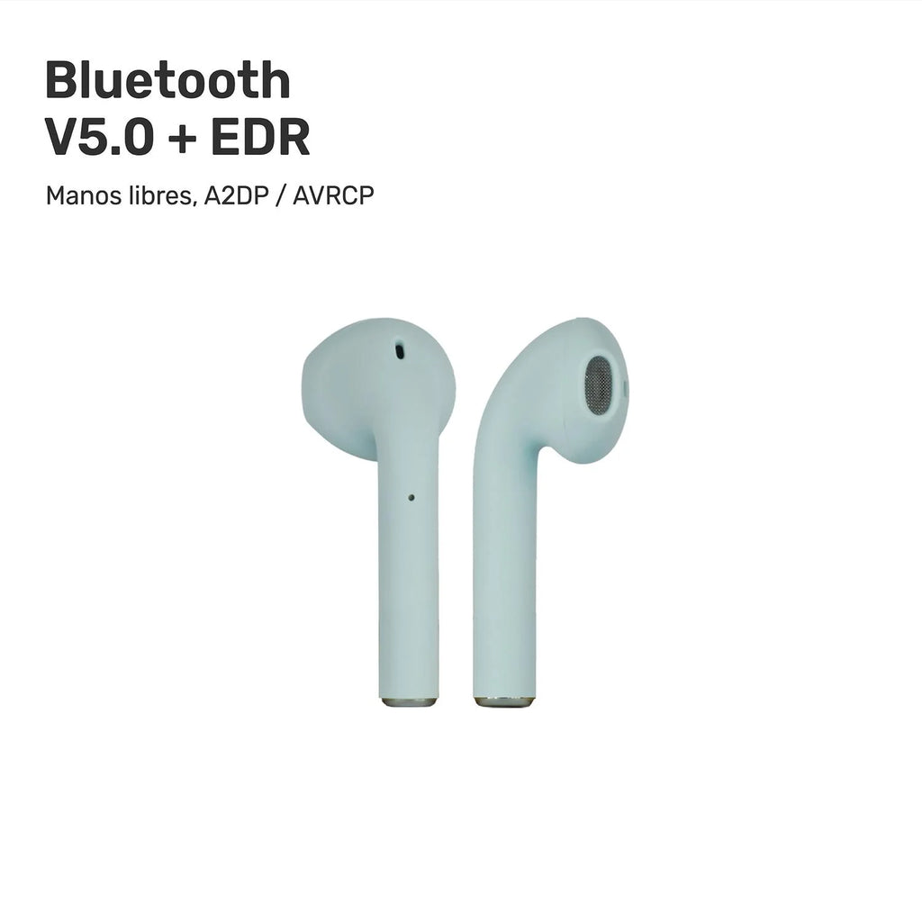 Audífonos Lhotse Bluetooth Inalámbrico Rm12 Celeste