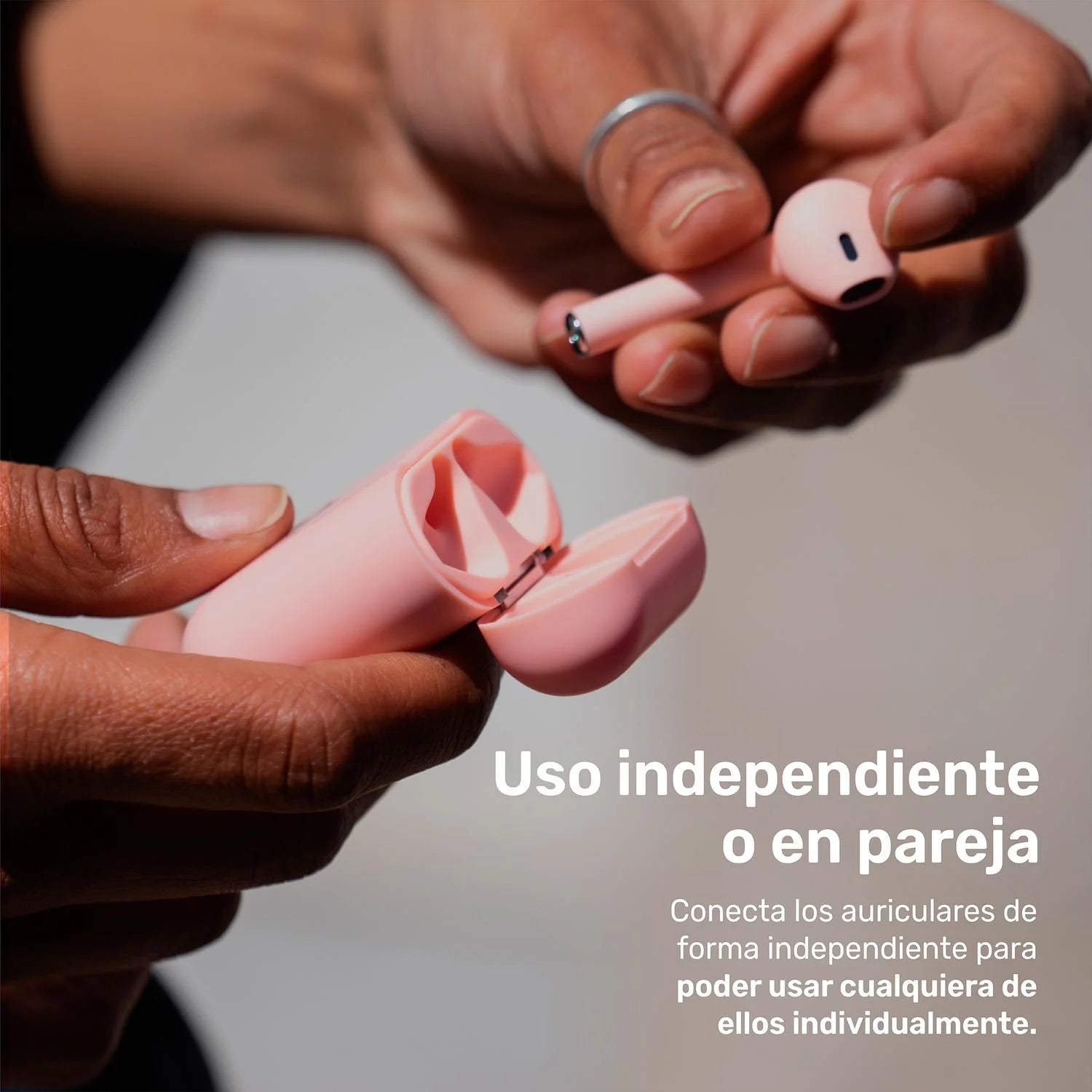 Audífonos Lhotse Bluetooth Inalámbrico Rm12 Rosado