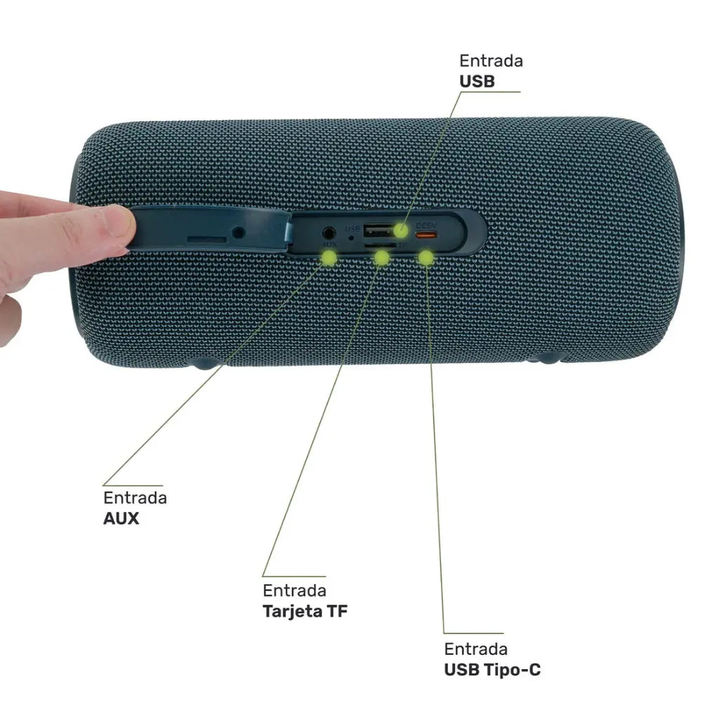 Parlante Portátil Inalámbrico Bluetooth Journey Blue