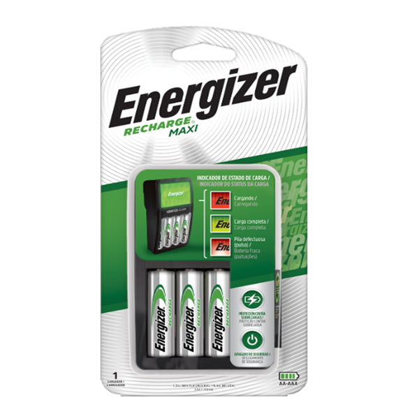 Cargador Maxi 4 pilas + 2 pilas recargables - Energizer