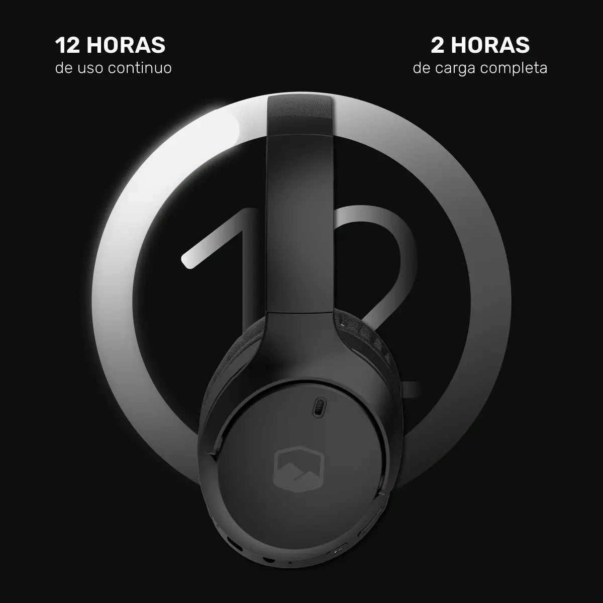 Audifonos Bluetooth Inalambricos Over Ear Wavepro Black Color Negro