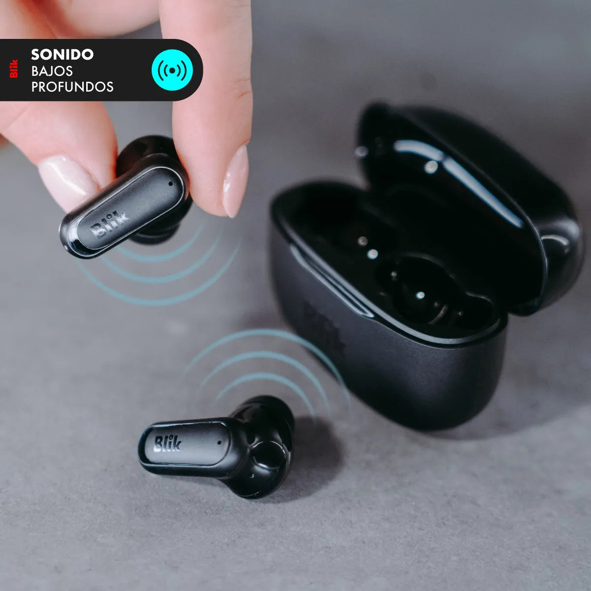 Audifonos Bluetooth Inalámbricos Blik Air500 Negro 30 hrs