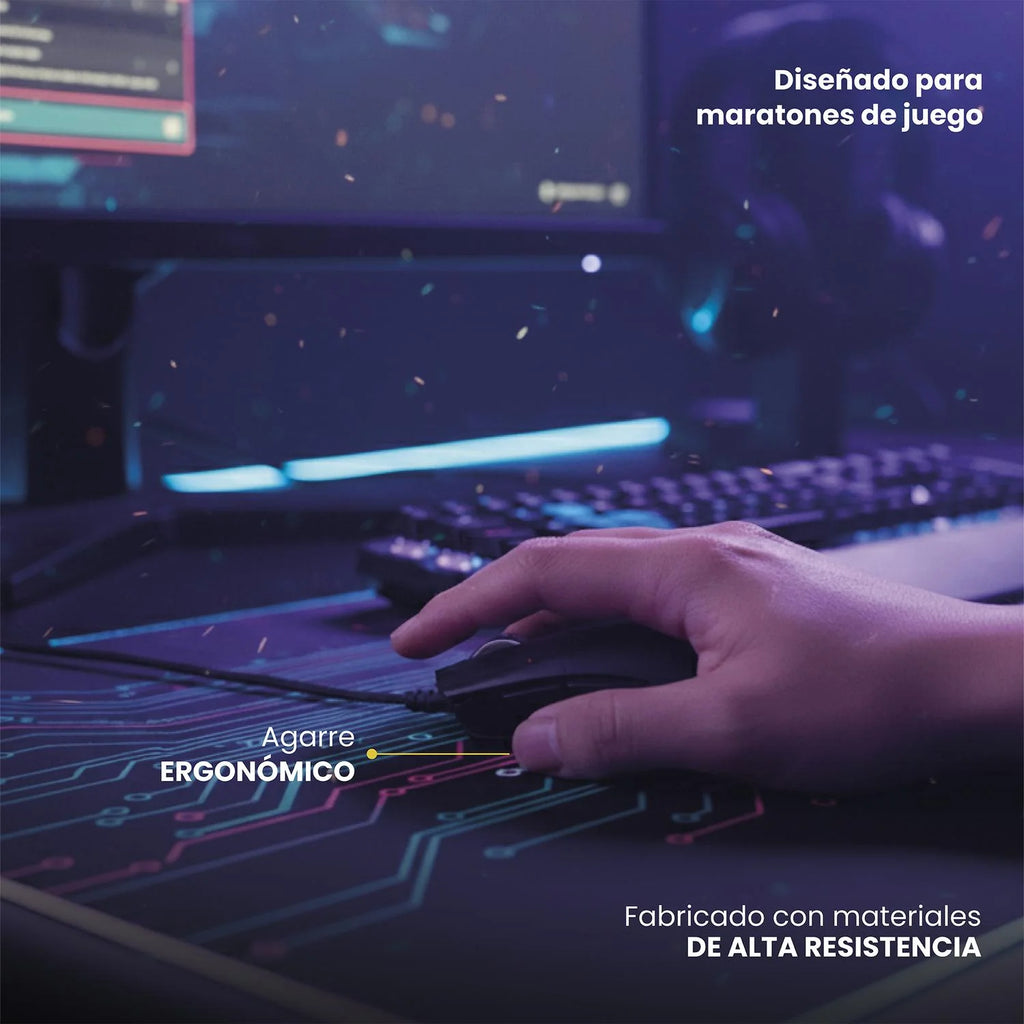 Mouse Gamer Inalambrico RGB NovaStrike Negro LEVO