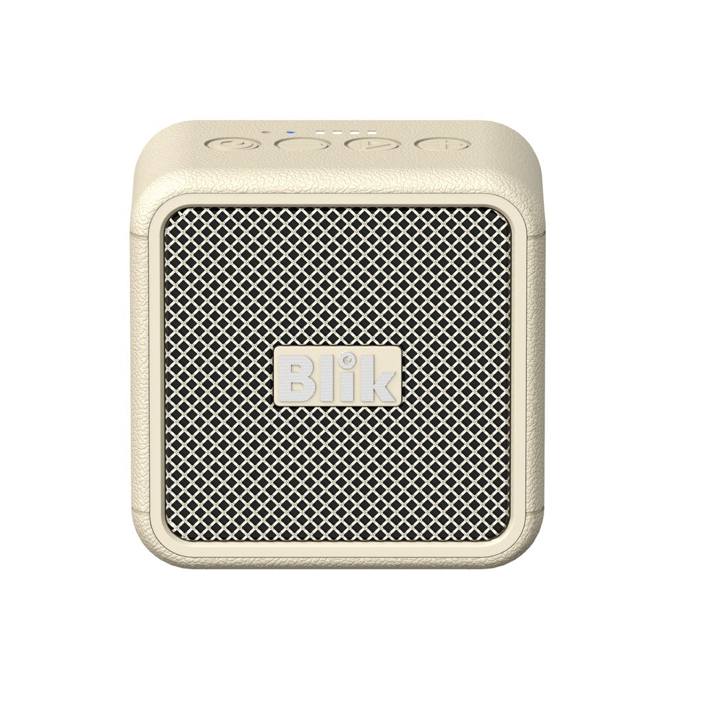 Parlante Bluetooth Portátil Blik BassGo 15W IPX6 19 Hrs Crema