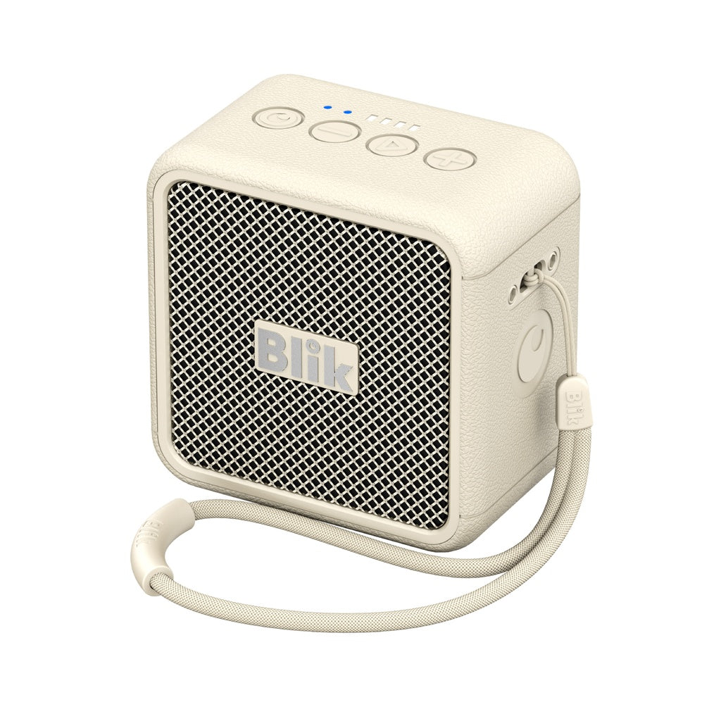 Parlante Bluetooth Portátil Blik BassGo 15W IPX6 19 Hrs Crema