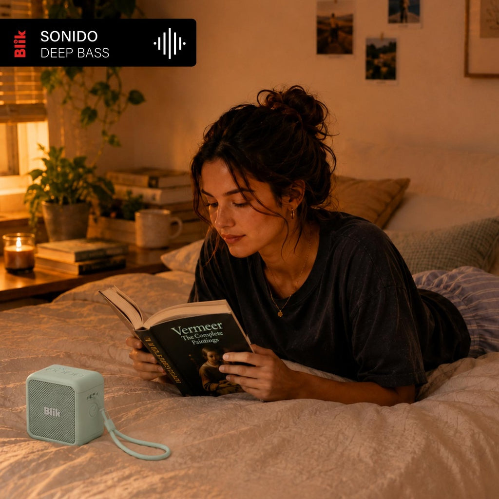 Parlante Bluetooth Portátil Blik BassGo 15W IPX6 19 Hrs Verde