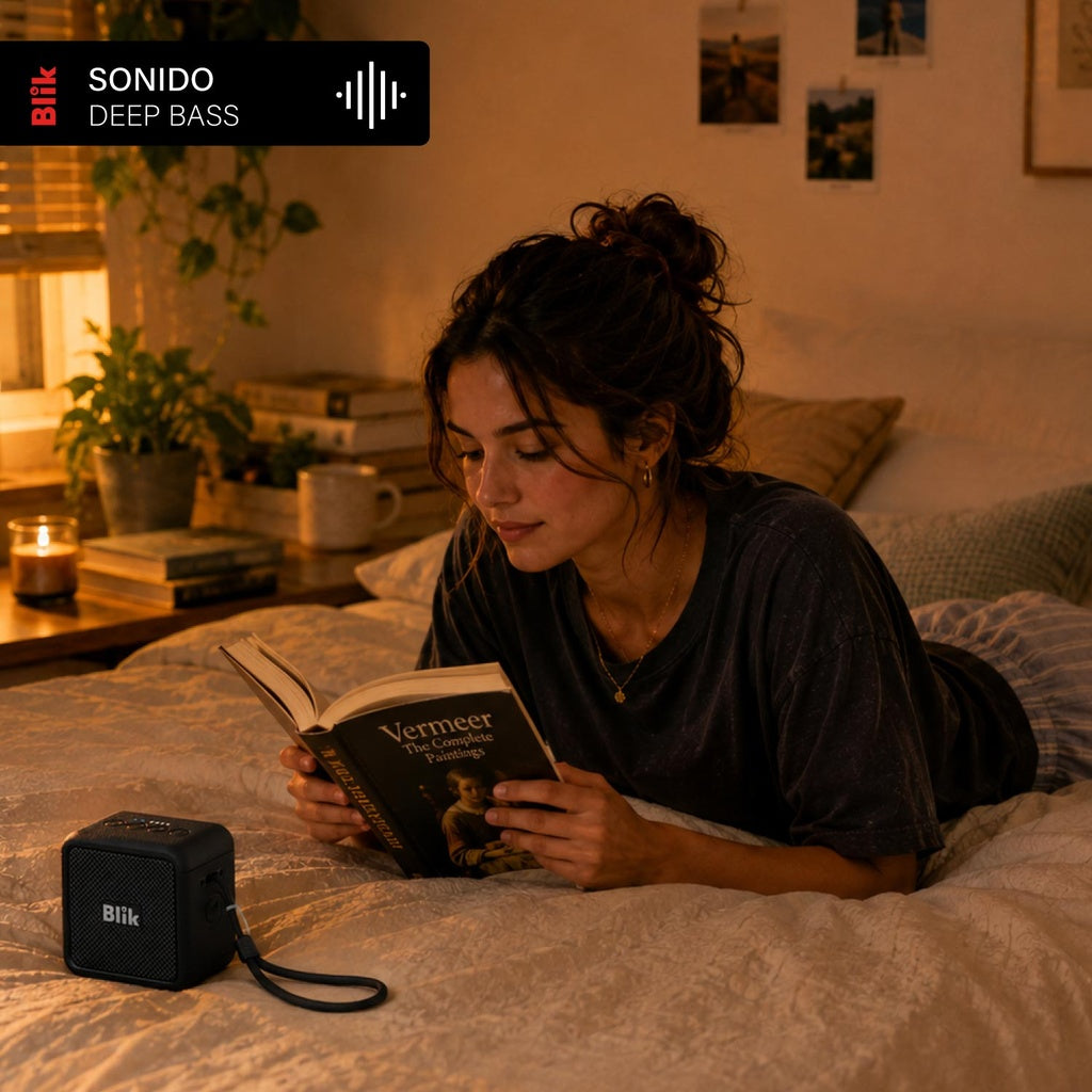 Parlante Bluetooth Portátil Blik BassGo 15W IPX6 19 Hrs Negro