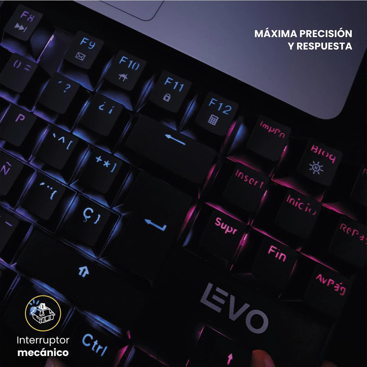 Teclado Gamer NovaBlade Red Switch Mecánico Español RGB LEVO