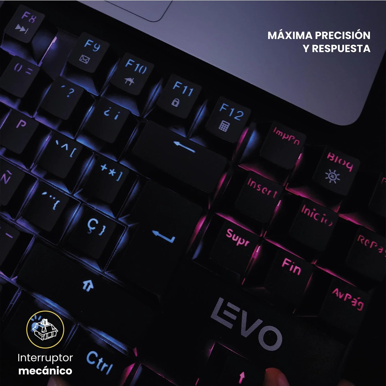 Teclado Gamer NovaBlade Red Switch Mecánico Español RGB LEVO