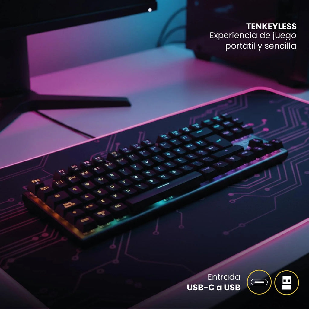 Teclado Gamer NovaBlade Red Switch Mecánico Español RGB LEVO