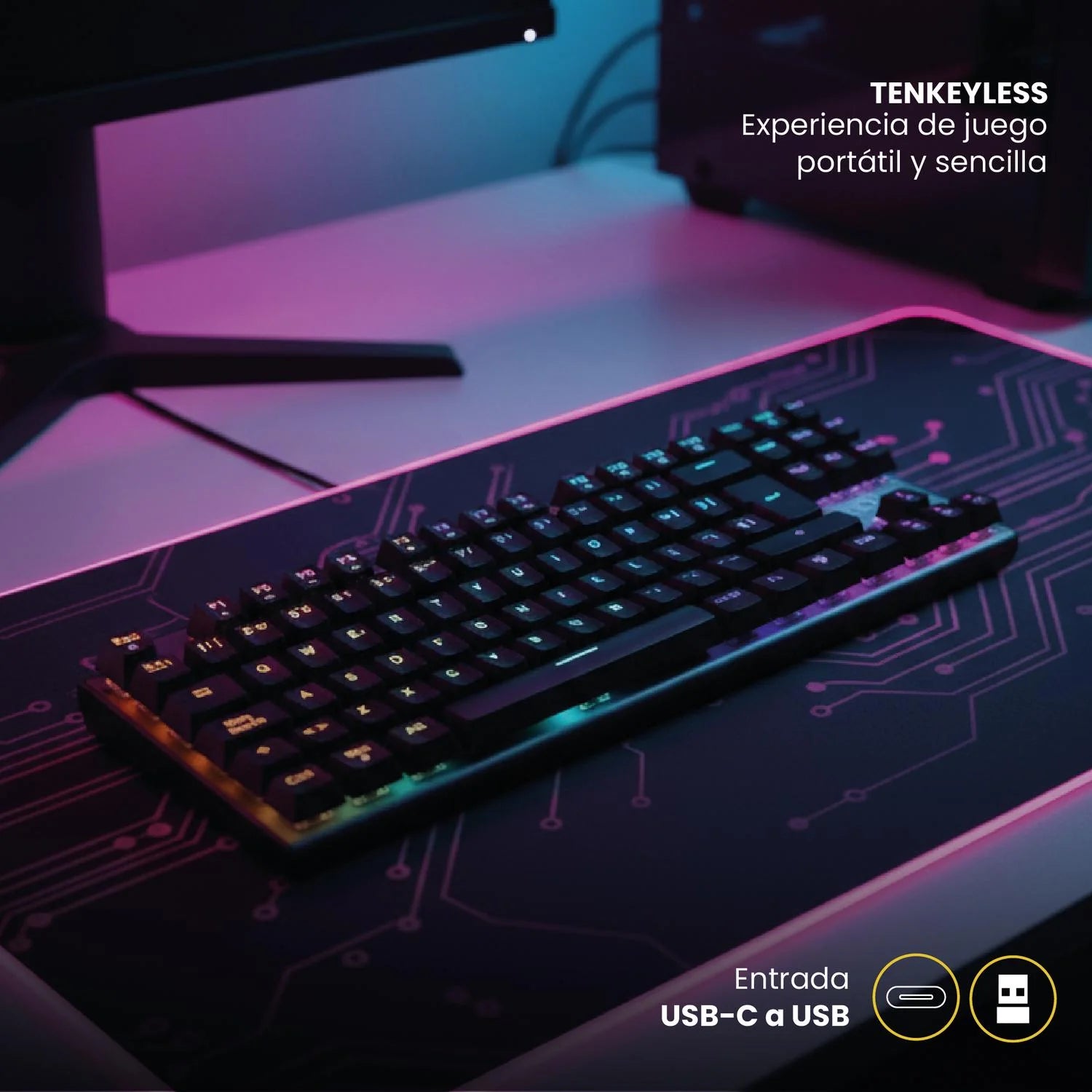 Teclado Gamer NovaBlade Red Switch Mecánico Español RGB LEVO
