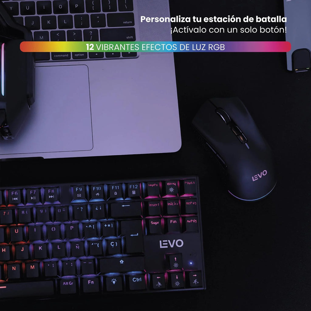 Teclado Gamer NovaBlade Red Switch Mecánico Español RGB LEVO