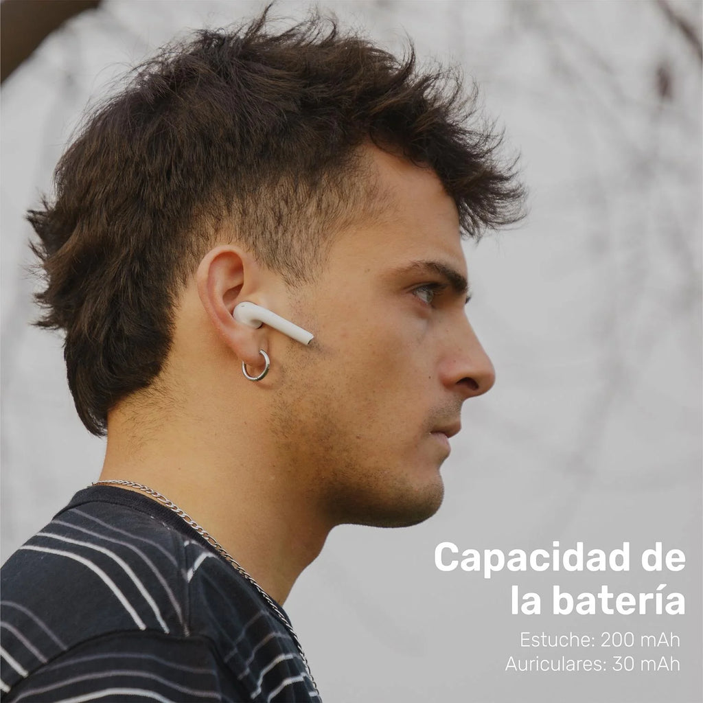 Audífonos Lhotse Bluetooth Inalámbrico Rm12 Blanco
