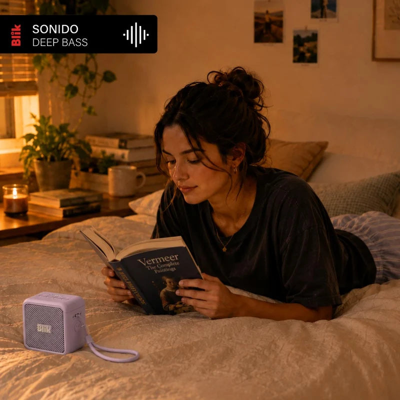 Parlante Bluetooth Blik BassGo 15W IPX6 19H TWS Lila