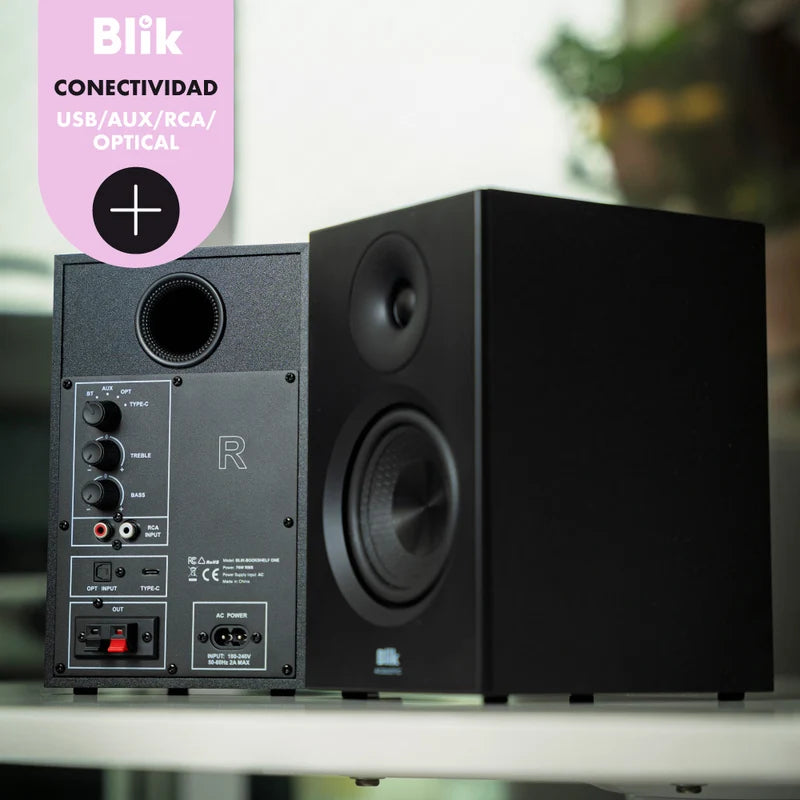 Par Parlantes Hi-Fi Bluetooth Blik Bookshelfone 70W