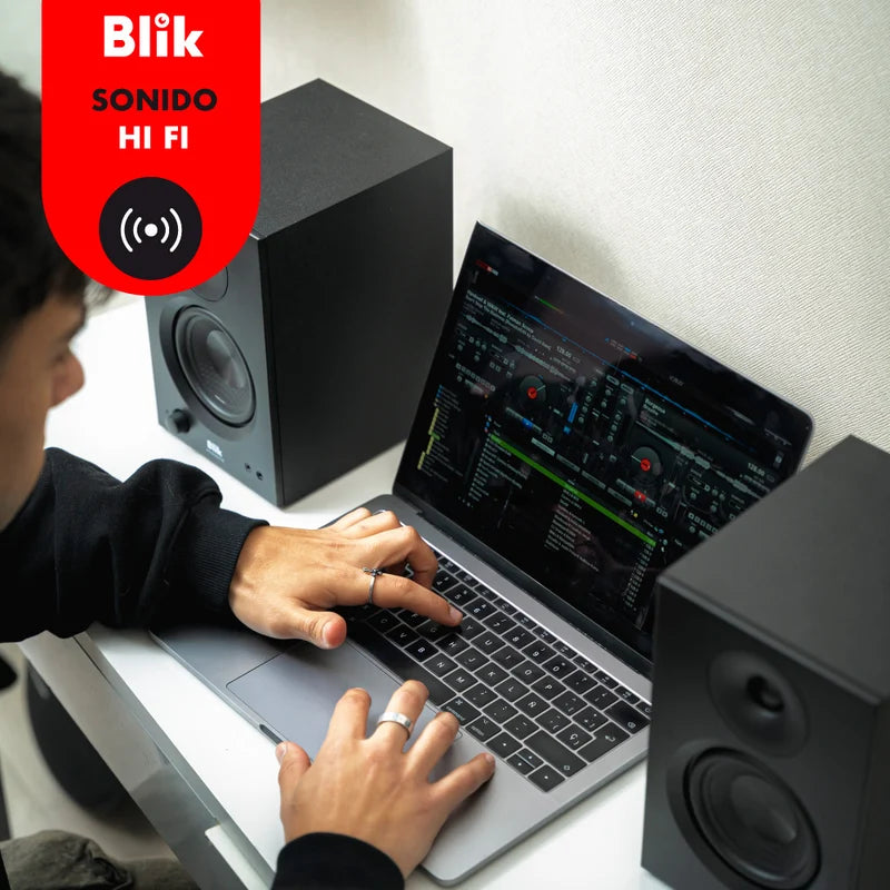 Par Parlantes Hi-Fi Bluetooth Blik Bookshelfone 70W