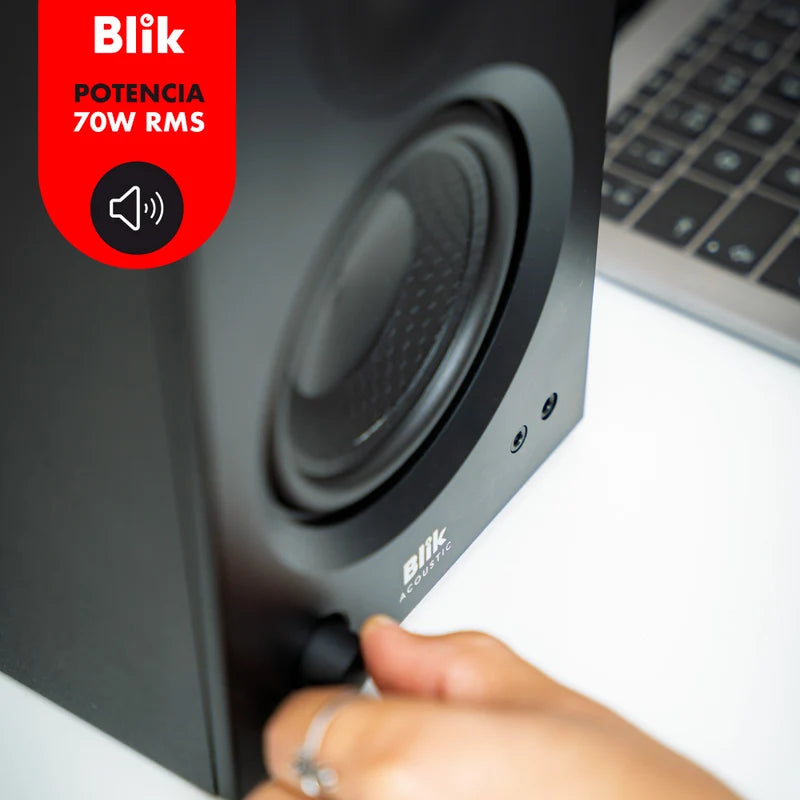 Par Parlantes Hi-Fi Bluetooth Blik Bookshelfone 70W