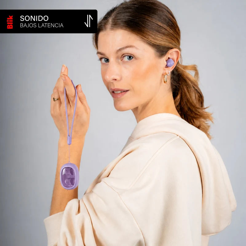Audífonos Bluetooth Blik Buds80 30H IPX4 Lila