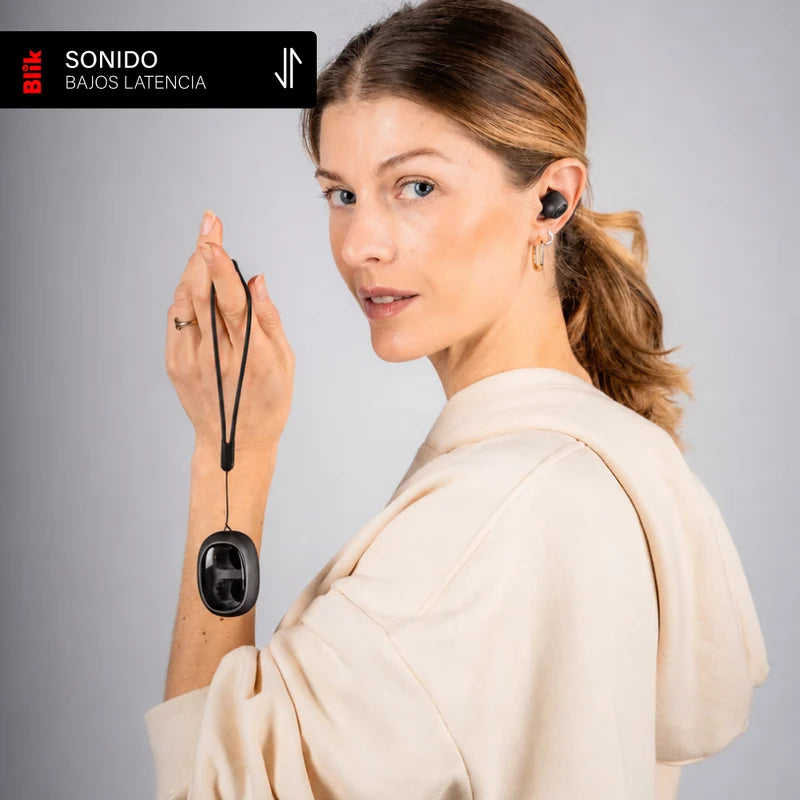 Audífonos Bluetooth Blik Buds80 30H IPX4 Negro