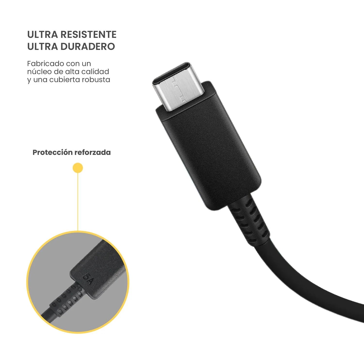 Cable De Carga Rápida USB-C 100W 5A 1Mt LEVO