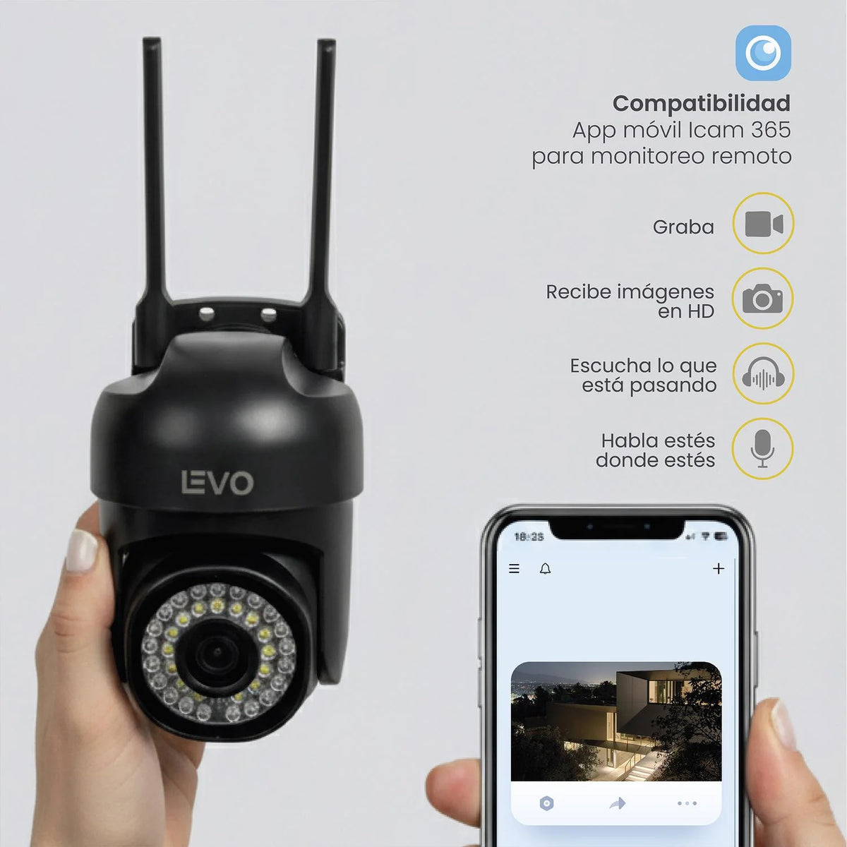 Cámara de Seguridad Impermeable Wifi 5G 2MP GuardPro X5 LEVO