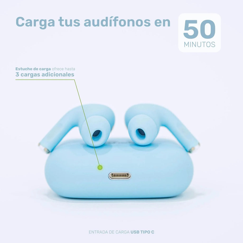 Audífonos Lhotse Rm7 Pro Inalámbrico Celeste