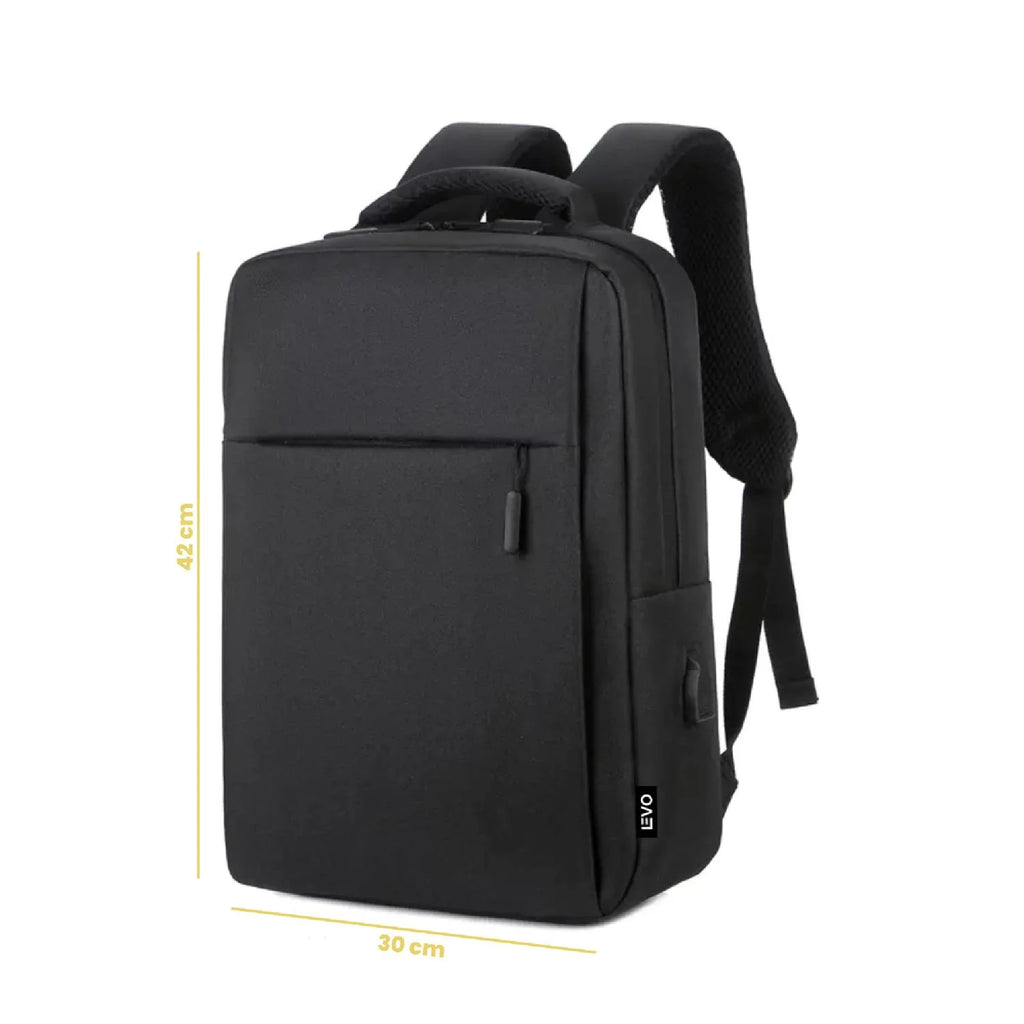 Mochila para Notebook con Puerto USB 15" Negra LEVO
