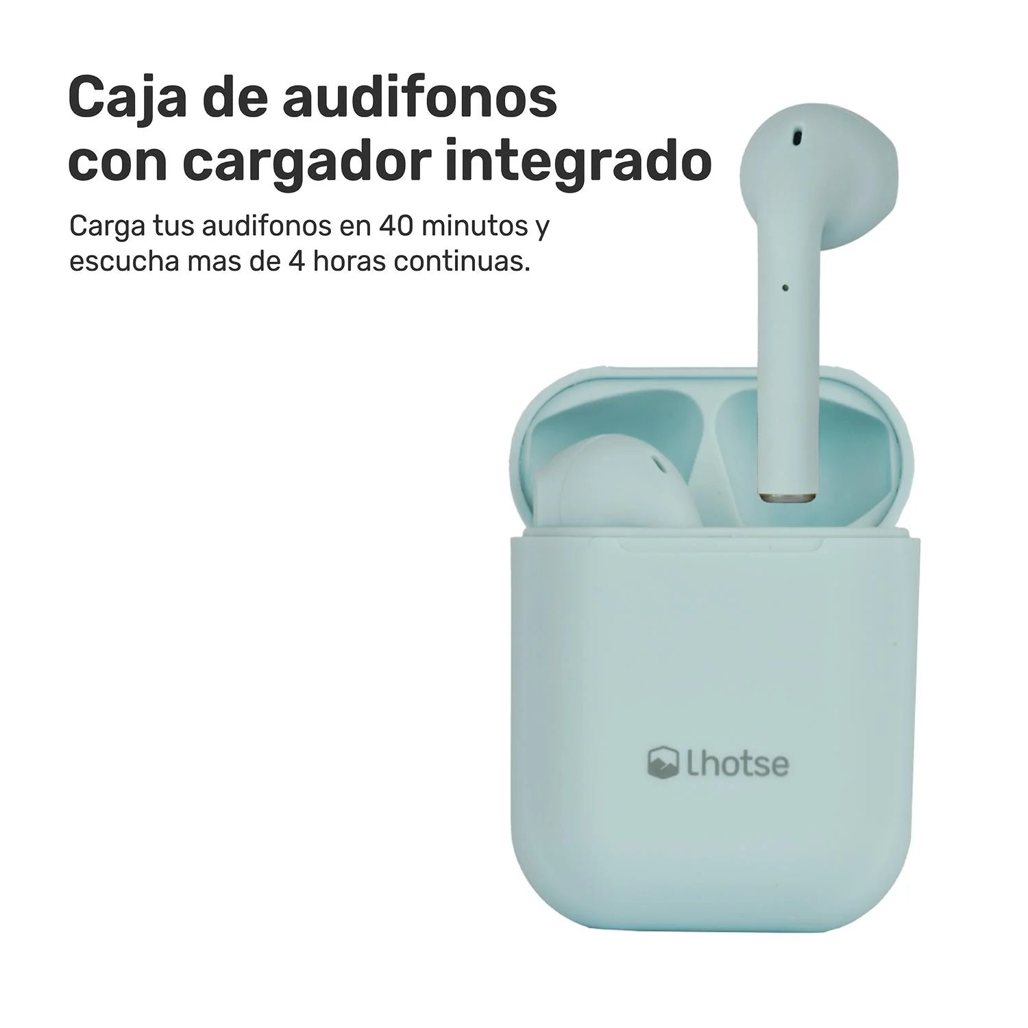 Audífonos Lhotse Bluetooth Inalámbrico Rm12 Celeste