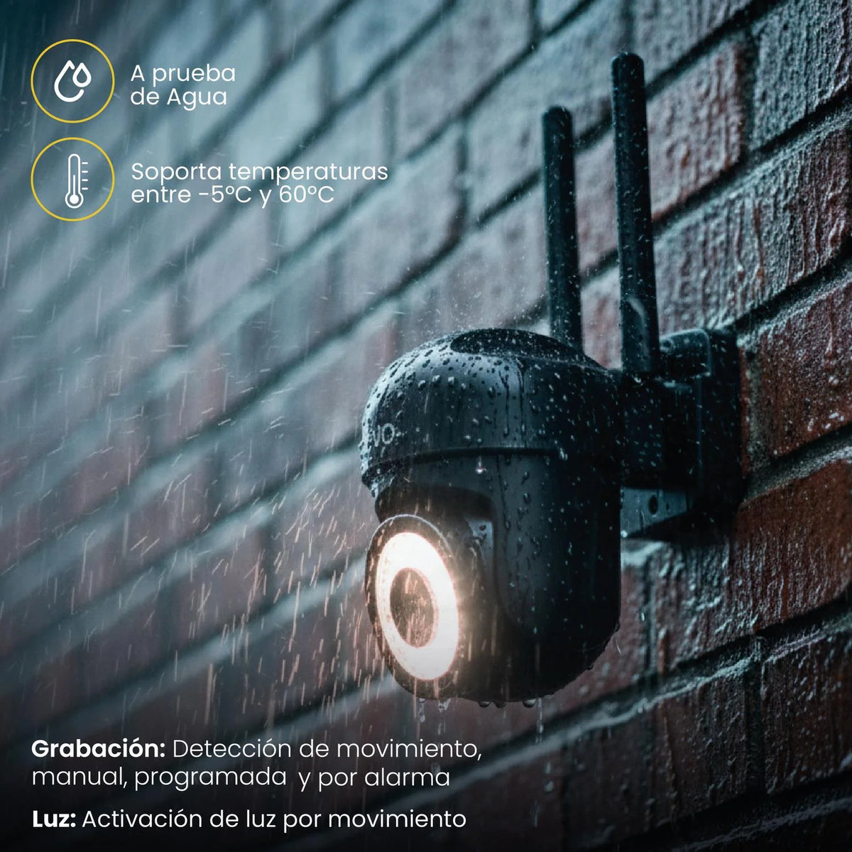 Cámara de Seguridad Impermeable Wifi 5G 2MP GuardPro X5 LEVO