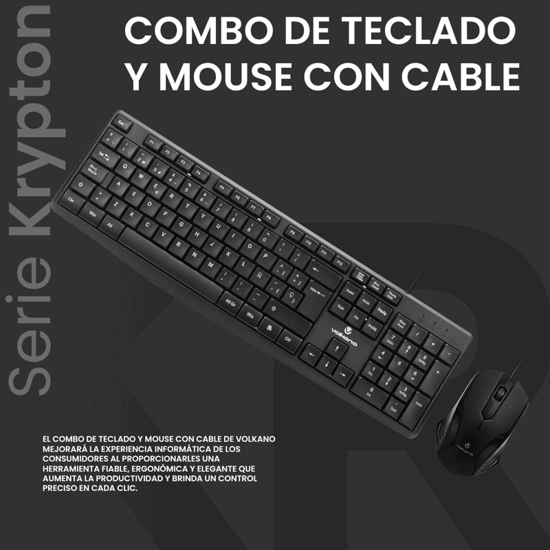 SET VOLKANO KRYPTON TECLADO + MOUSE