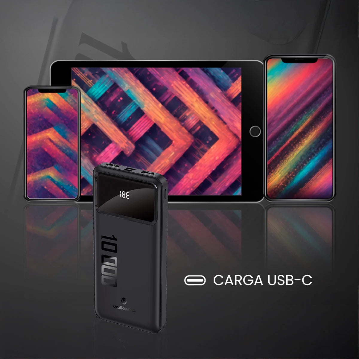 Batería Portátil VOLKANO SERIE PUNCH 10000MAH