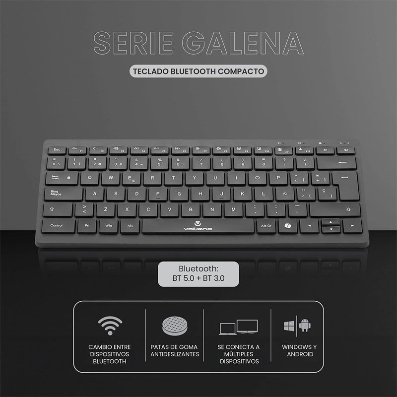 TECLADO INALÁMBRICO VOLKANO GALENA DUAL