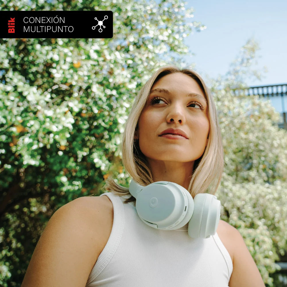 Audífonos Bluetooth Blik Neo Cancelación De Ruido 60H Verdes