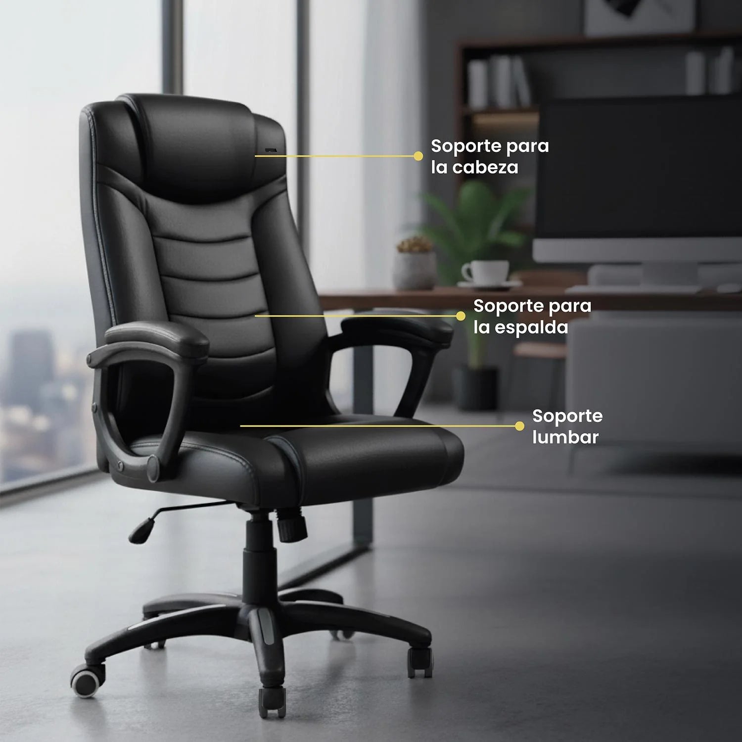 Silla Escritorio Oficina Ejecutiva Reclinable Comfort LEVO