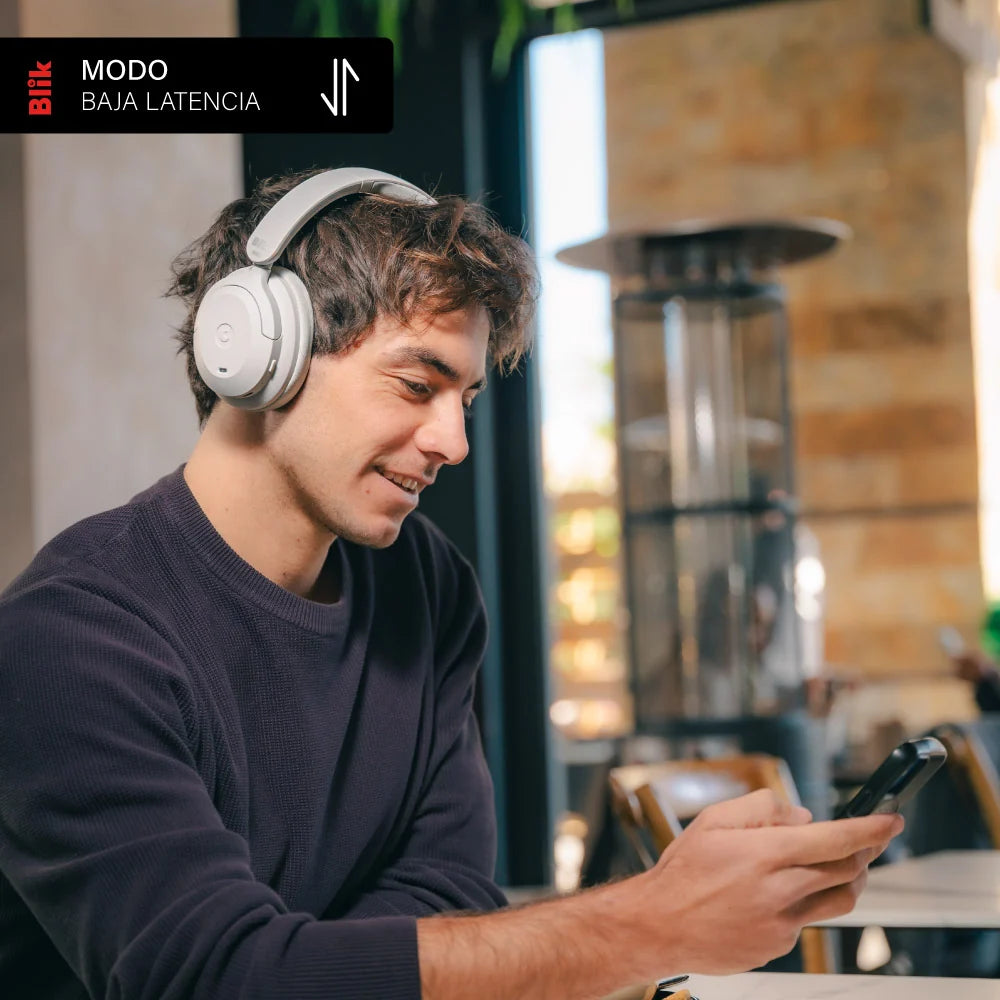 Audifonos Bluetooth Blik Soul900 Cancelación De Ruido 60H Gris