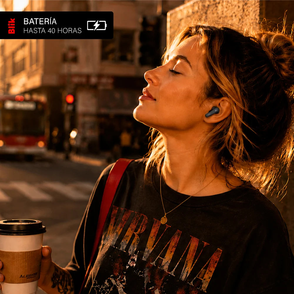 Audífonos Bluetooth Blik Spirit 40H ANC Qualcomm IPX4